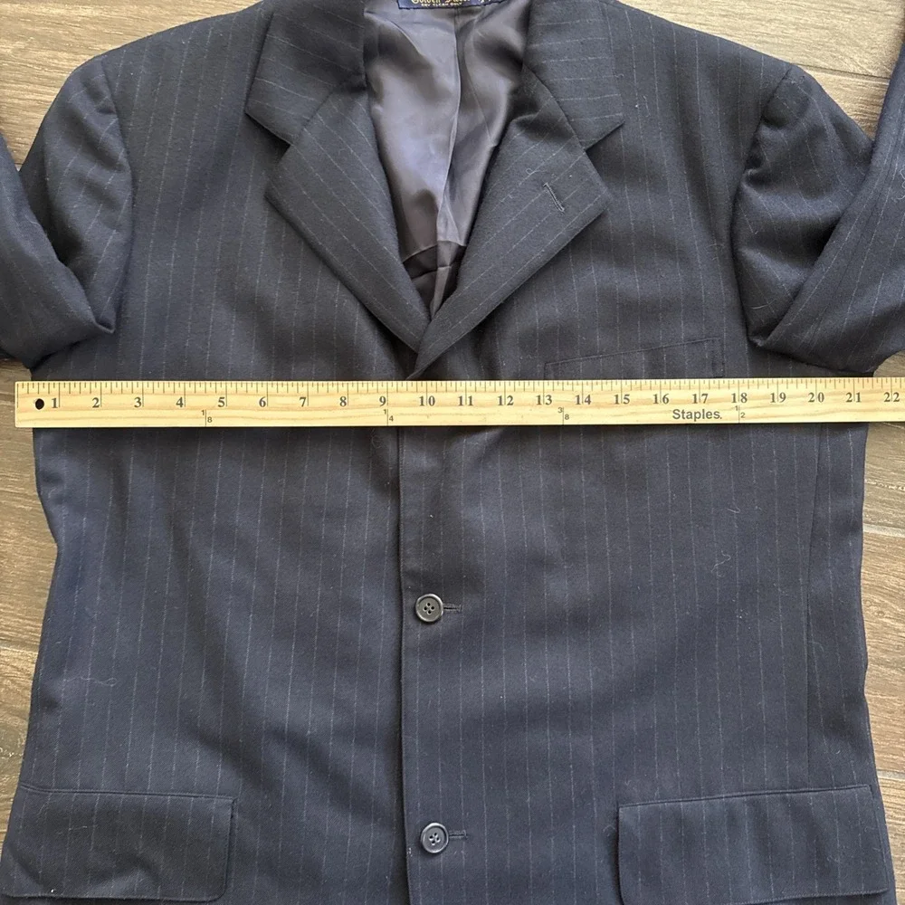 Brooks Brothers Golden Fleece 3-piece Suit Men 41R 32x29 Navy Pinstripe
